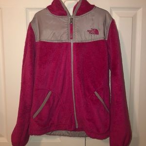 Pink North Face Fuzzy Coat